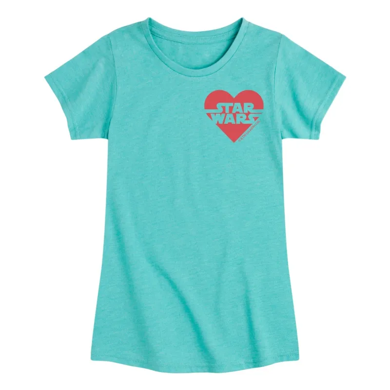 Girl's Star Wars Heart Logo Short Sleeve Tee sold by Zulily