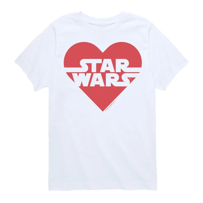 Boy's Star Wars Heart Logo Short Sleeve Tee sold by Zulily