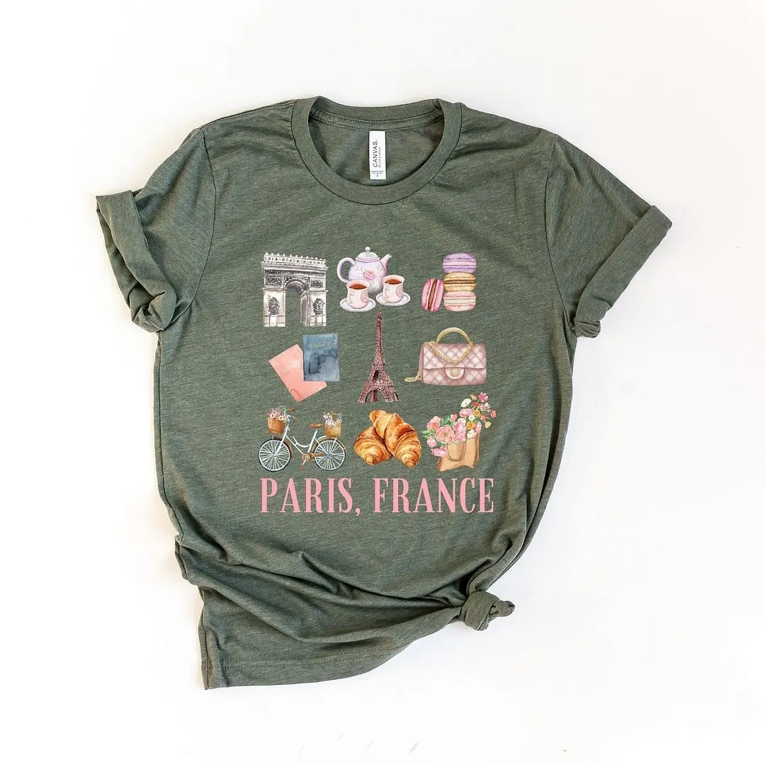 Paris Travel Collage Short Sleeve Crewnneck Tee sold by Zulily product image thumbnail 2