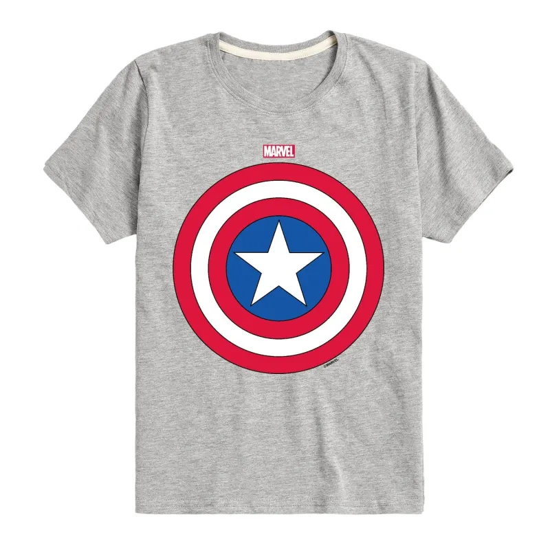 Boys Captain America Logo Shield Short Sleeve Tee sold by Zulily
