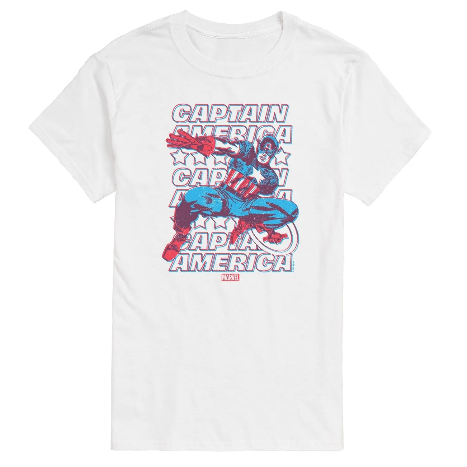 Men's Captain America 3D Captain Short Sleeve Tee sold by Zulily