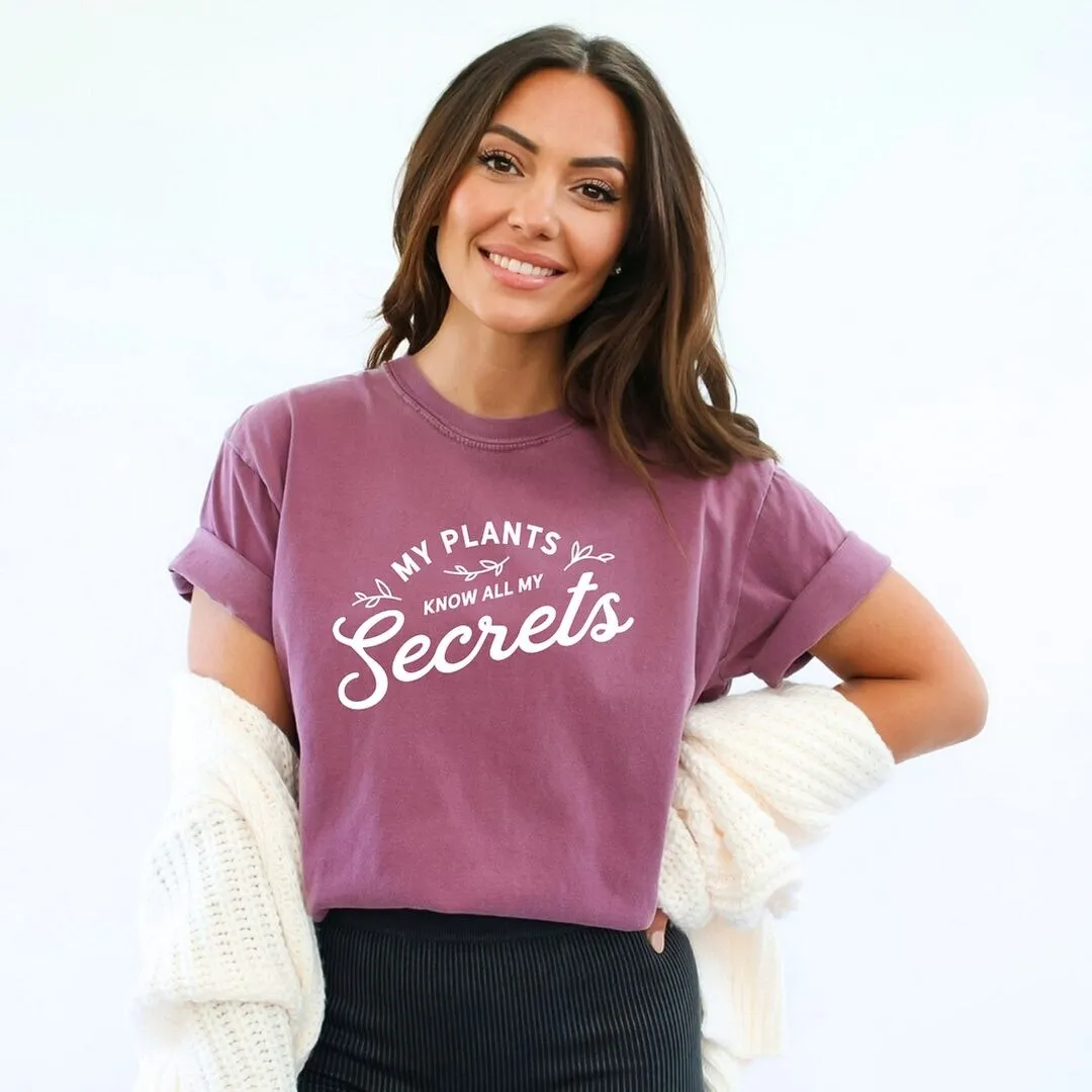 My Plants Know All My Secrets Garment Dyed Tee sold by Zulily product image thumbnail 3