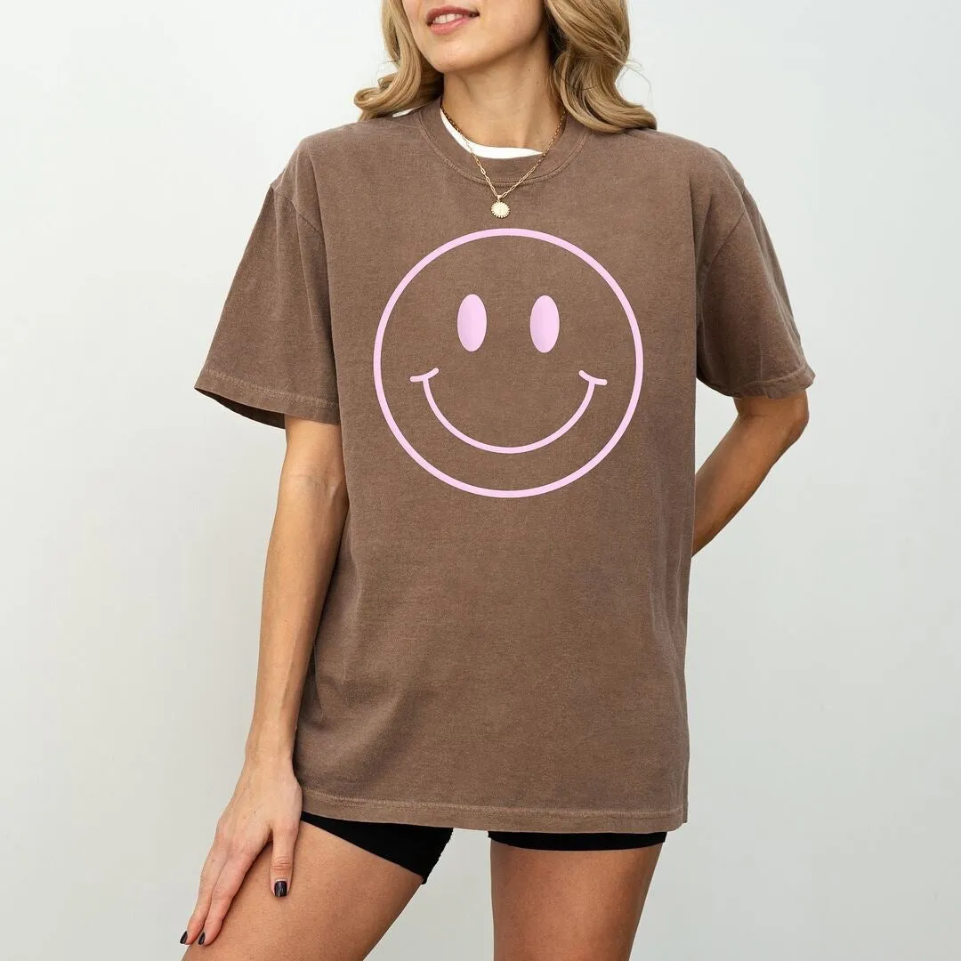 Smiley Face Outline Puff Print Garment Dyed Tee sold by Zulily product image thumbnail 3