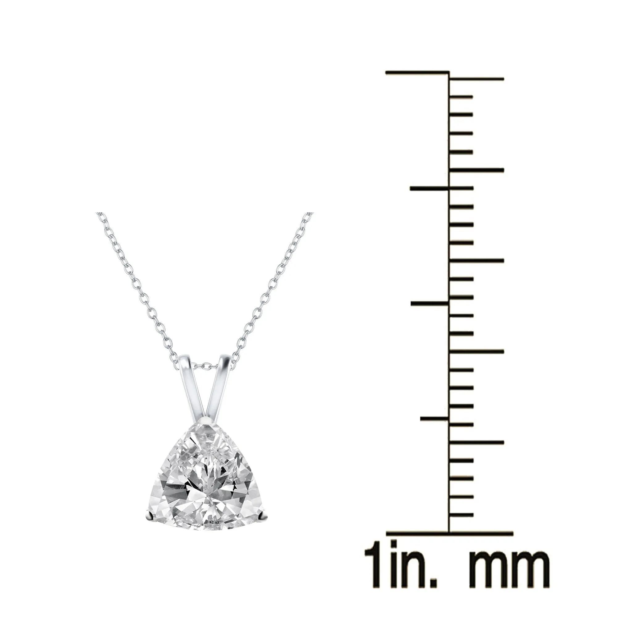 Sterling Silver with Natural White Topaz Solitaire Pendant sold by Zulily product image thumbnail 3