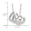 Curata 925 Sterling Silver Lobster Closure Polished Heart Necklace - 18" sold by Zulily