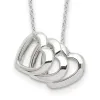 Curata 925 Sterling Silver Lobster Closure Polished Heart Necklace - 18" sold by Zulily