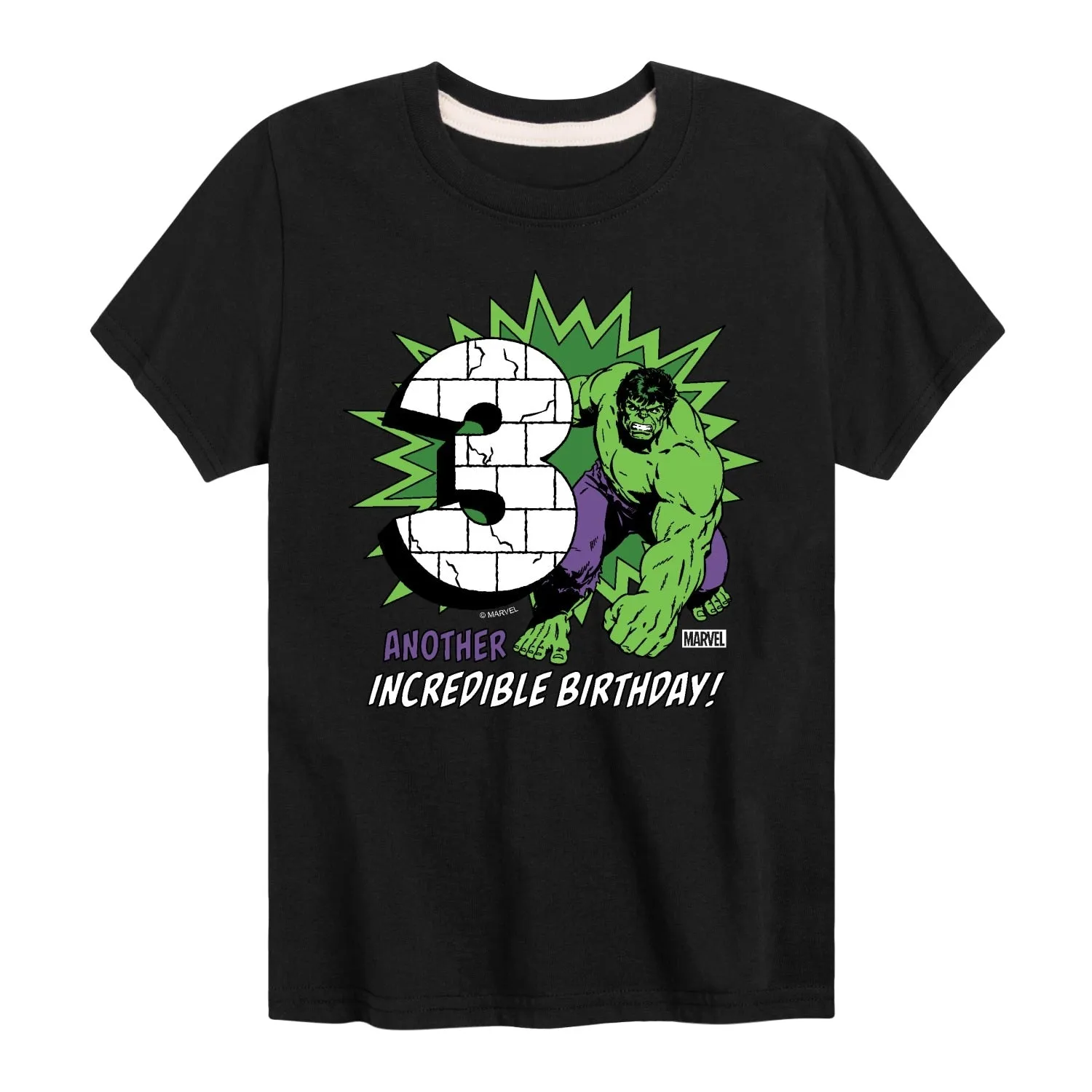 Boys Hulk Incredible Birthday 3 Short Sleeve Tee sold by Zulily