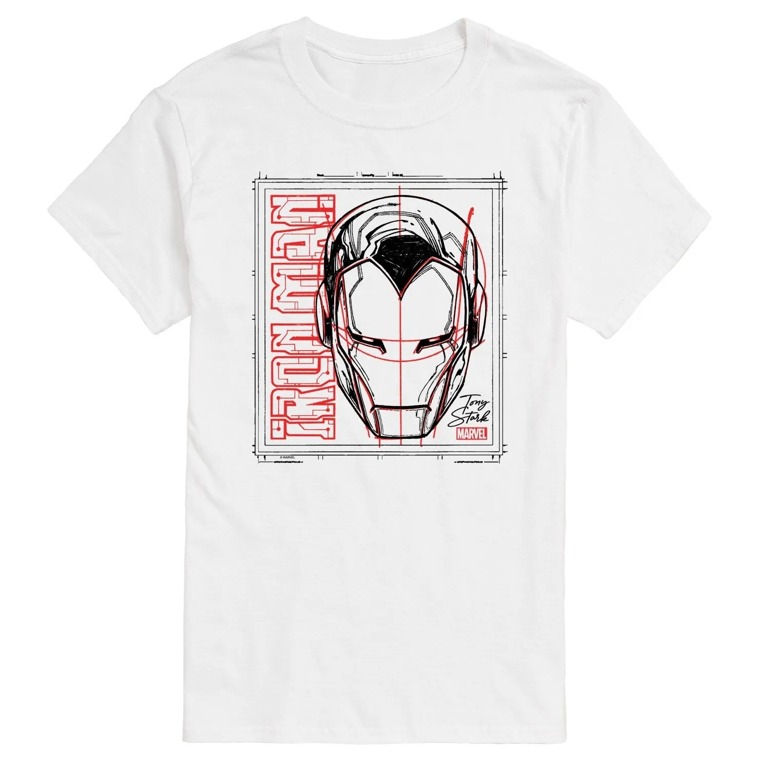Men's Iron Man Sketch Short Sleeve Tee sold by Zulily