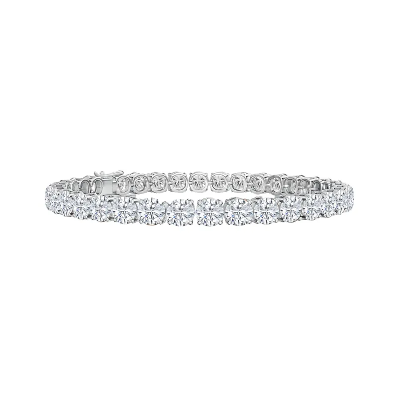 Sterling Silver Round Cut Moissanite Tennis Bracelet sold by Zulily
