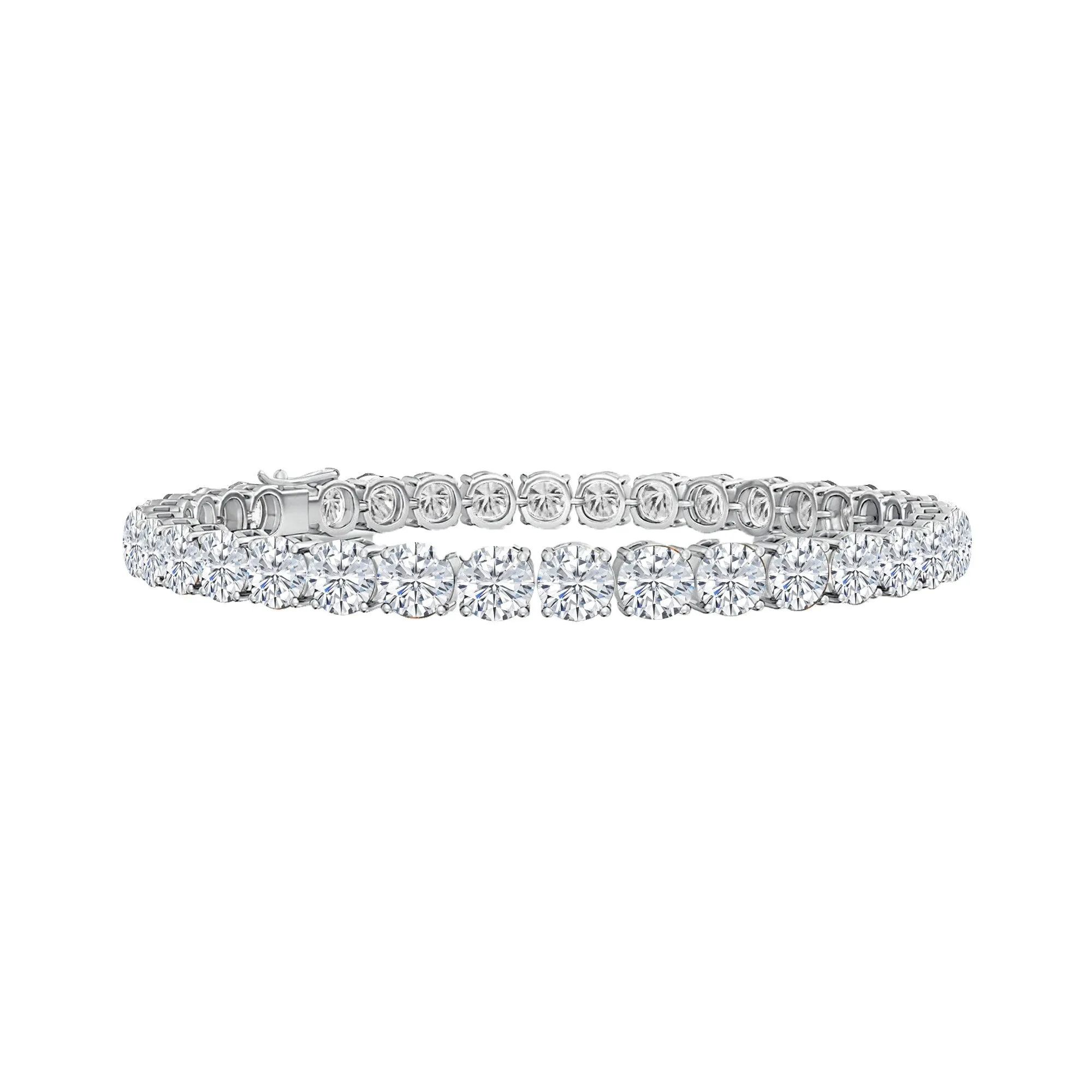 Sterling Silver Round Cut Moissanite Tennis Bracelet sold by Zulily