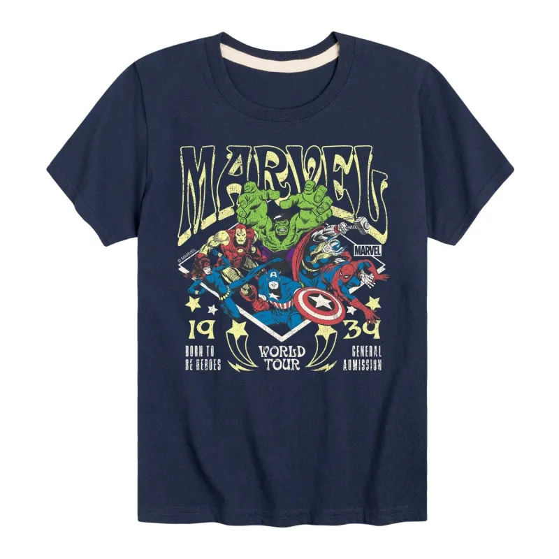 Boys The Avengers Concert Tee Short Sleeve Tee sold by Zulily
