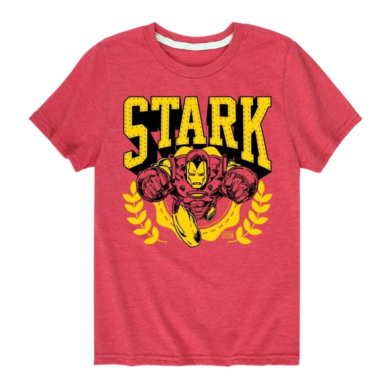 Boys Iron Man Stark Collegiate Short Sleeve Tee sold by Zulily