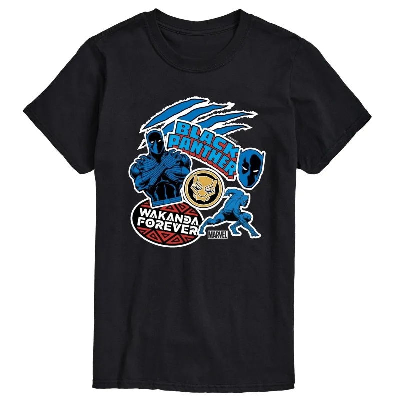 Men's Black Panther Stickers Short Sleeve Tee sold by Zulily