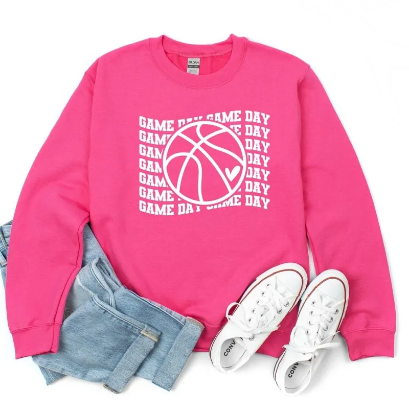 Basketball Game Day Stacked Graphic Sweatshirt made by Zulily