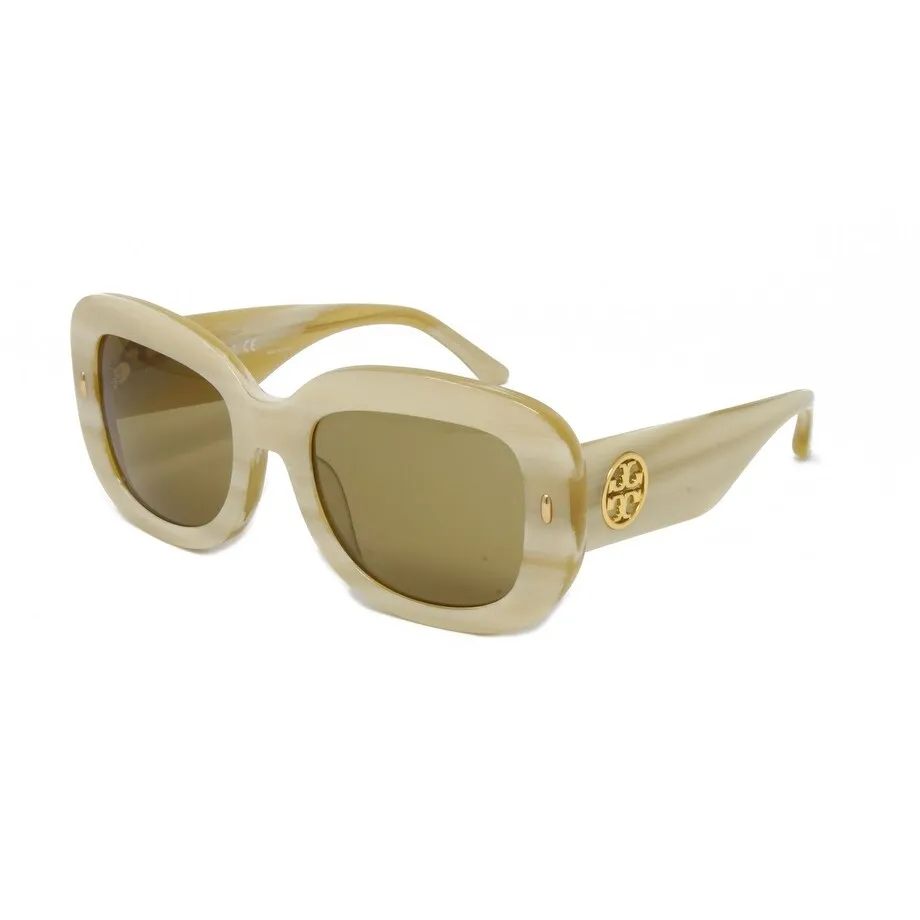 Ivory Horn Square Plastic Sunglasses Brown Lens sold by Zulily