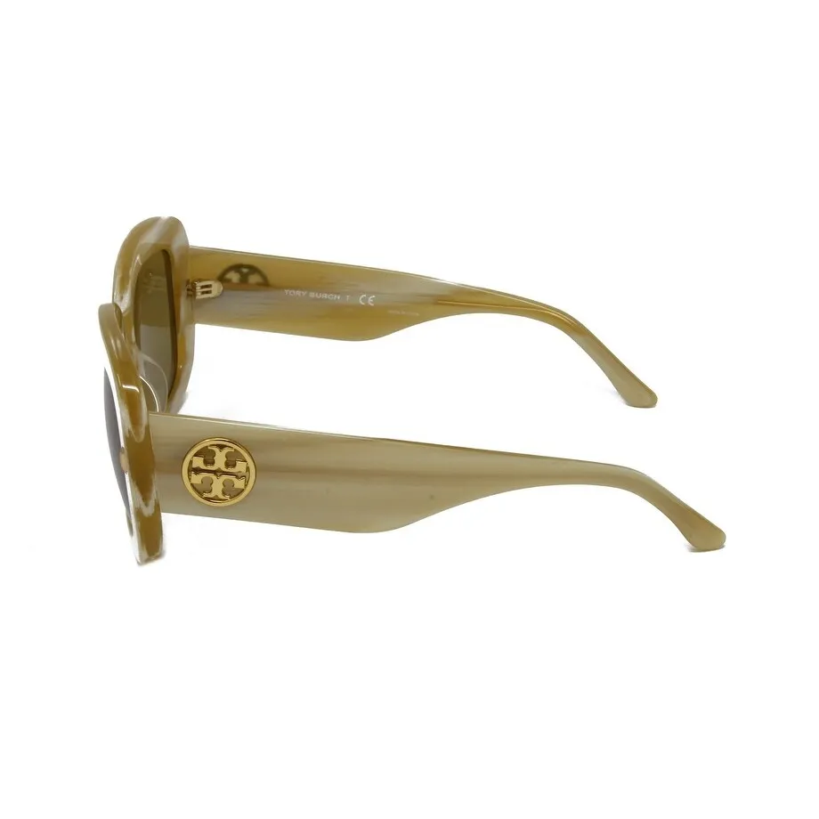 Ivory Horn Square Plastic Sunglasses Brown Lens sold by Zulily product image thumbnail 3