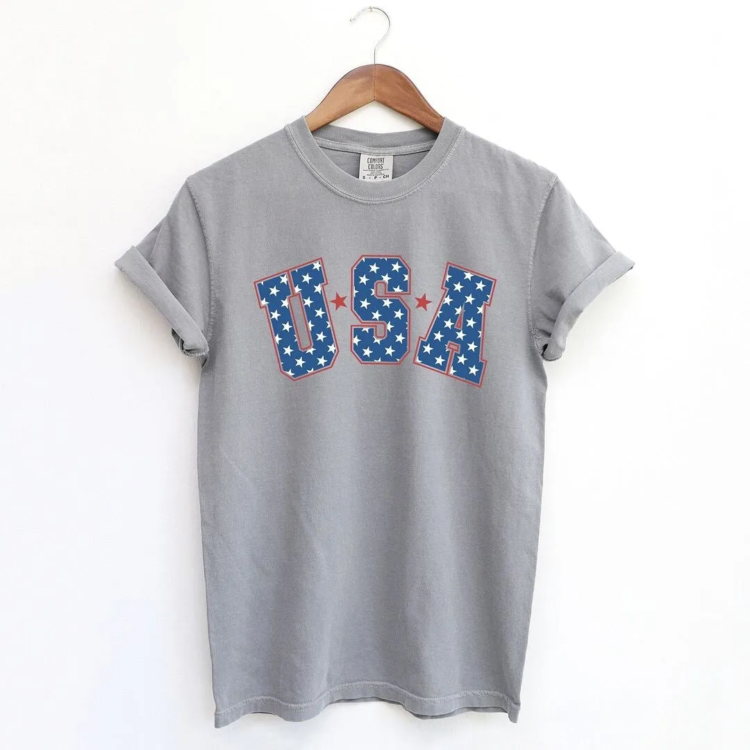 Retro USA Stars Garment Dyed Tee sold by Zulily