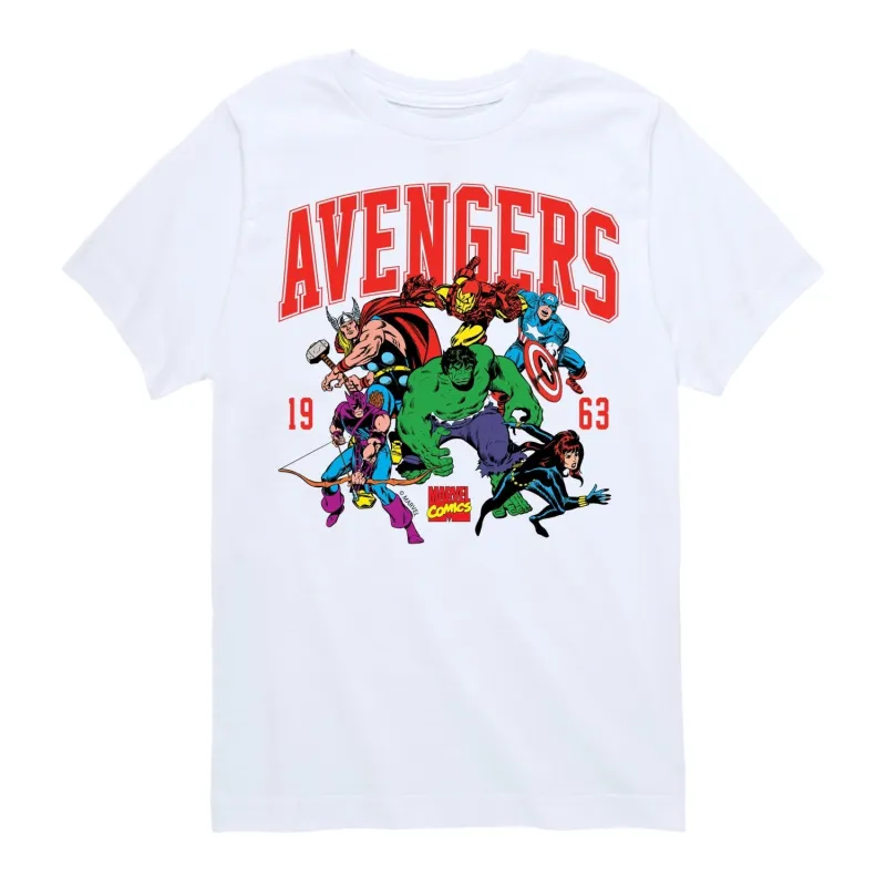 Boys The Avengers Collegiate Short Sleeve Tee sold by Zulily