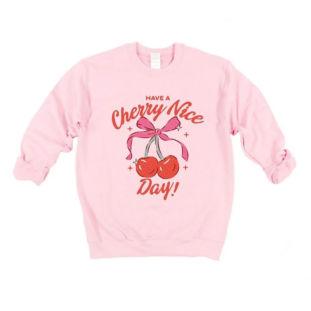 Coquette Cherry Nice Day Graphic Sweatshirt sold by Zulily product image thumbnail 2