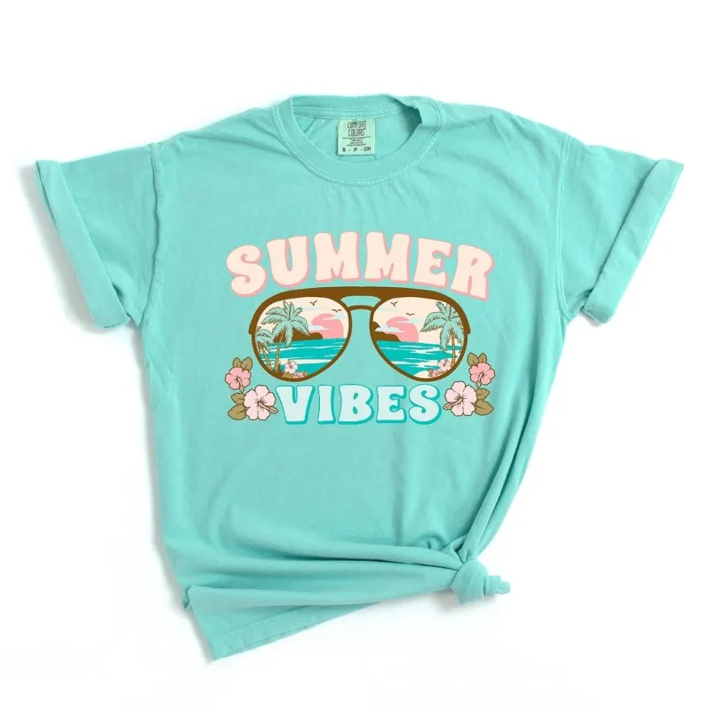 Summer Vibes Beach Garment Dyed Tee sold by Zulily