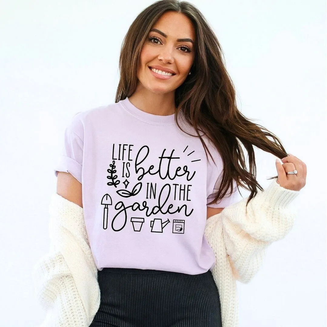 Life Is Better In The Garden Garment Dyed Tee sold by Zulily product image thumbnail 2