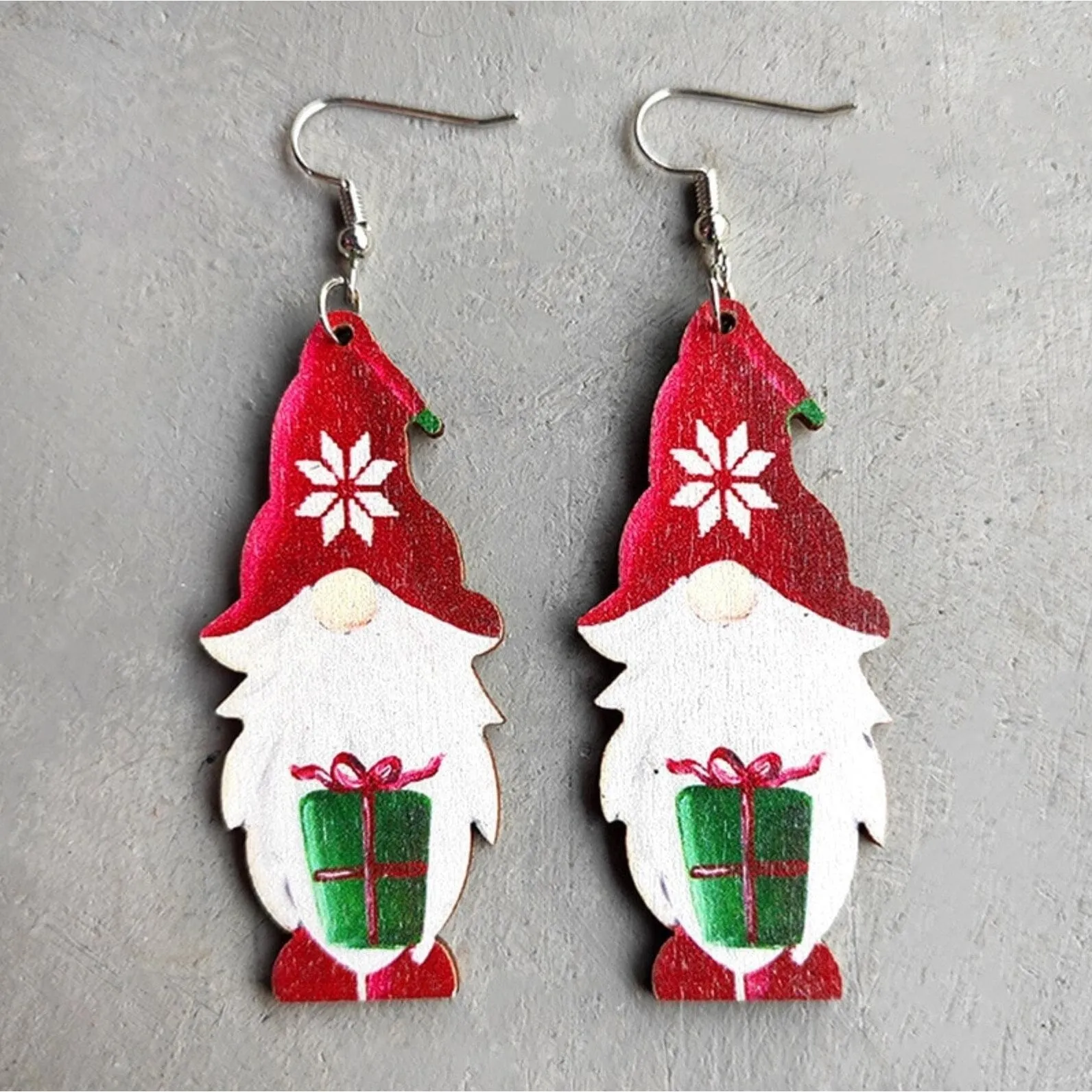 Gnome With Present & Winter Hat Drop Earrings sold by Zulily