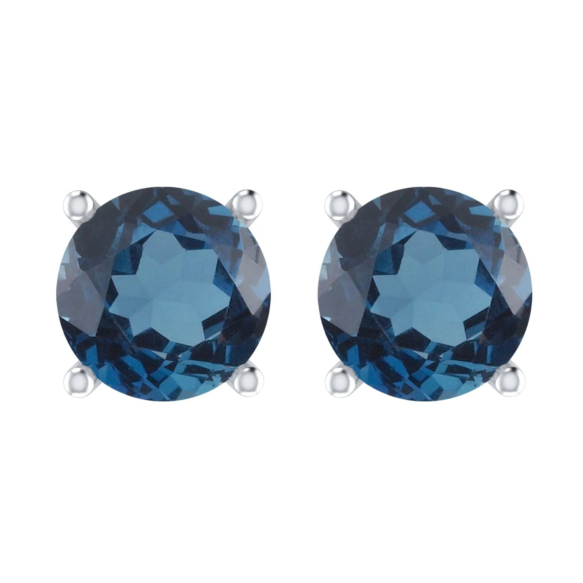Sterling Silver With Natural London Blue Topaz Stud Earring sold by Zulily