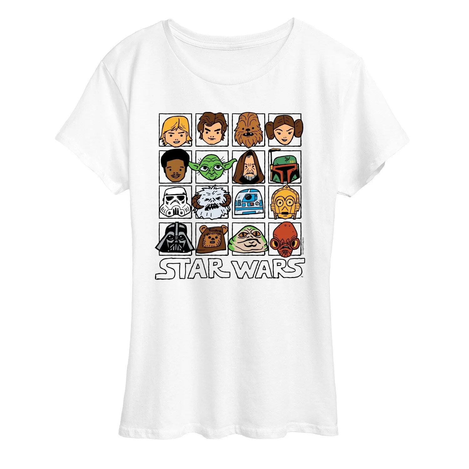 Women's Star Wars Face Grid Short Sleeve Tee sold by Zulily