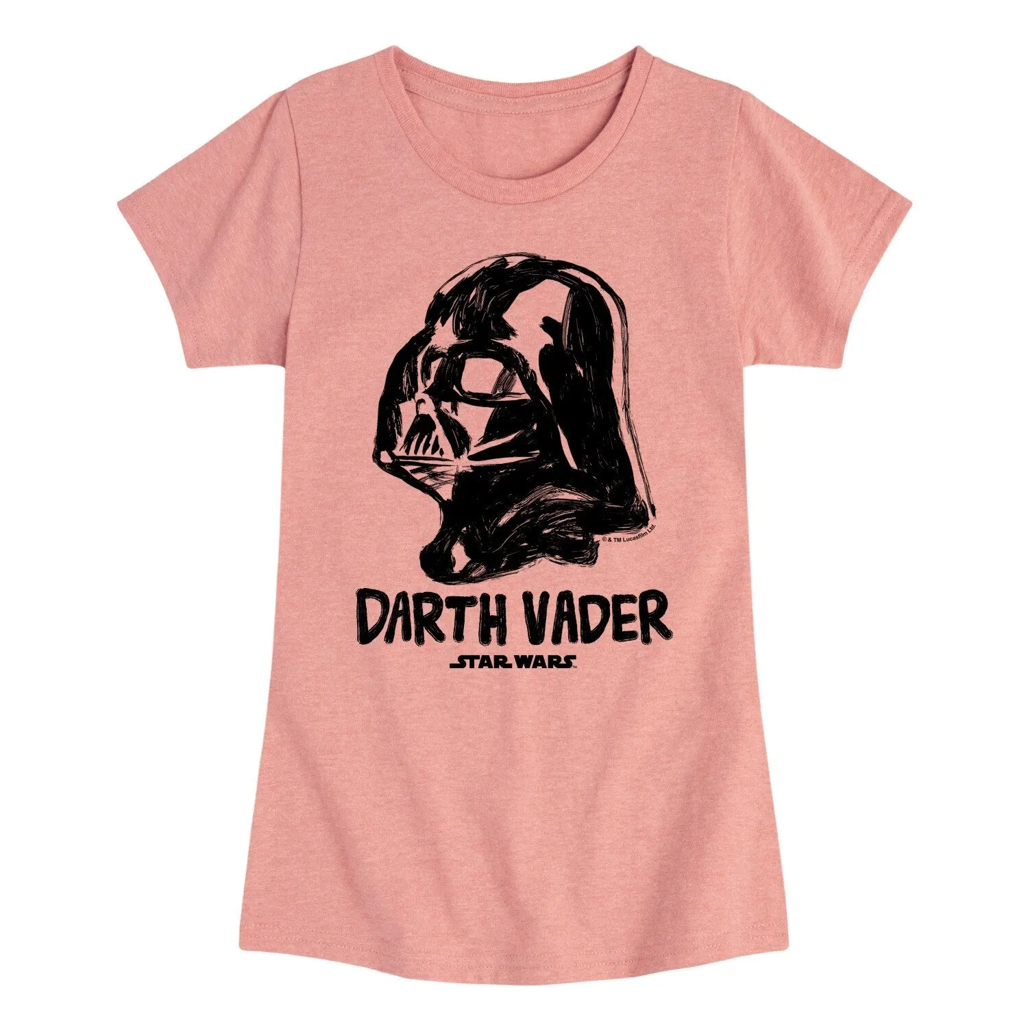 Girl's Star Wars Darth Vadar Sketch Short Sleeve Tee sold by Zulily