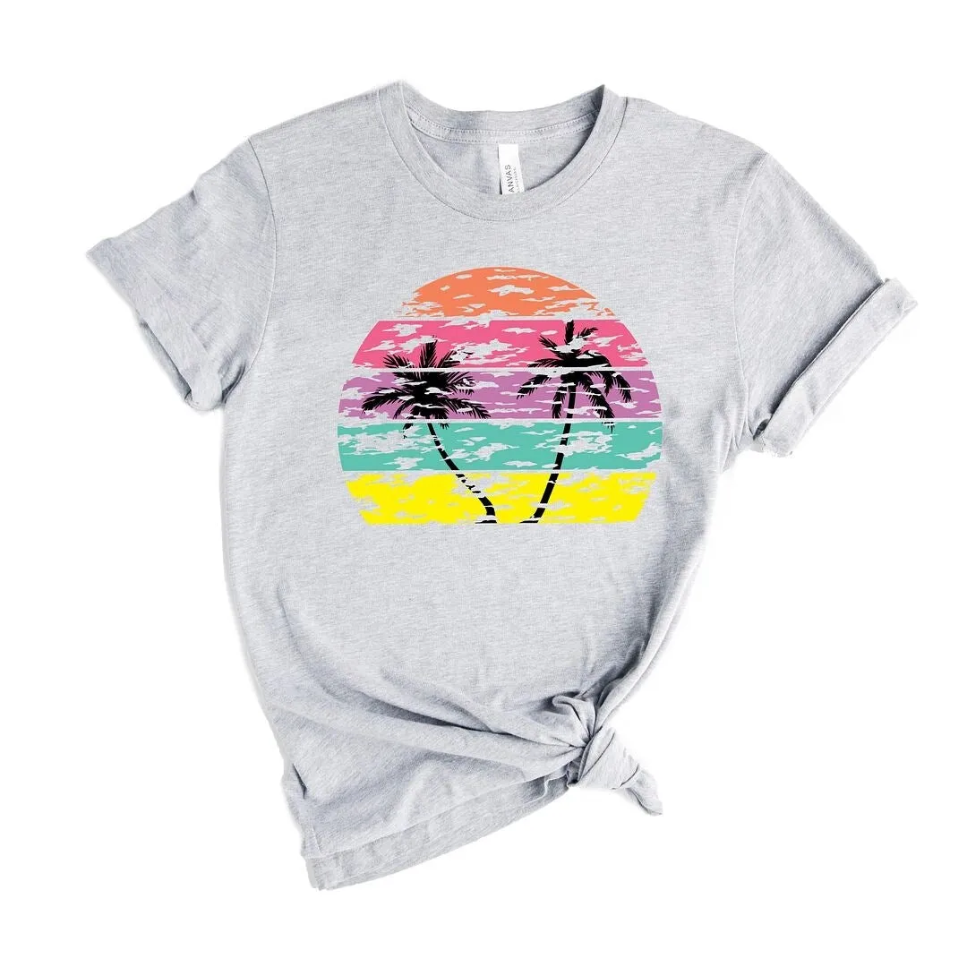 Tropical Sunset Short Sleeve Crewnneck Tee sold by Zulily product image thumbnail 2