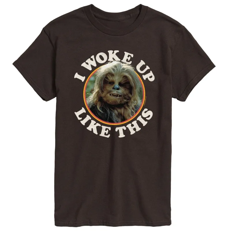 Men's Star Wars Chewie I Woke Up Like This Short Sleeve Tee sold by Zulily
