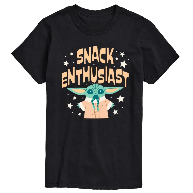 Men's The Mandalorian Grogu Snack Enthusiast Short Sleeve Tee sold by Zulily