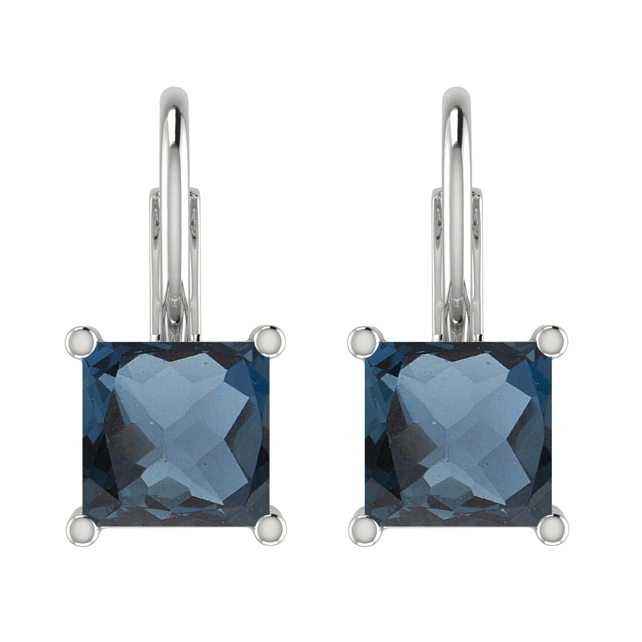 V3 Jewelry® 925 Sterling Silver with Natural London Blue Topaz Drop Earrings for Women sold by Zulily product image thumbnail 2