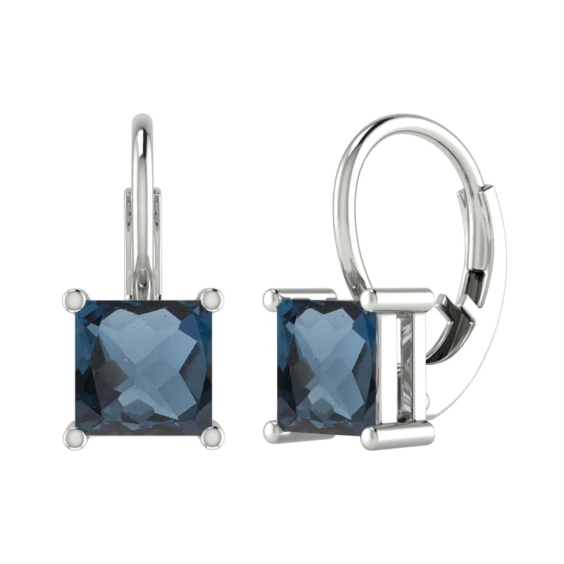 V3 Jewelry® 925 Sterling Silver with Natural London Blue Topaz Drop Earrings for Women sold by Zulily