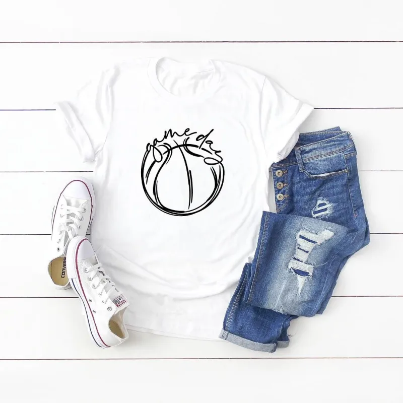 Game Day Basketball Short Sleeve Crewnneck Tee made by Zulily