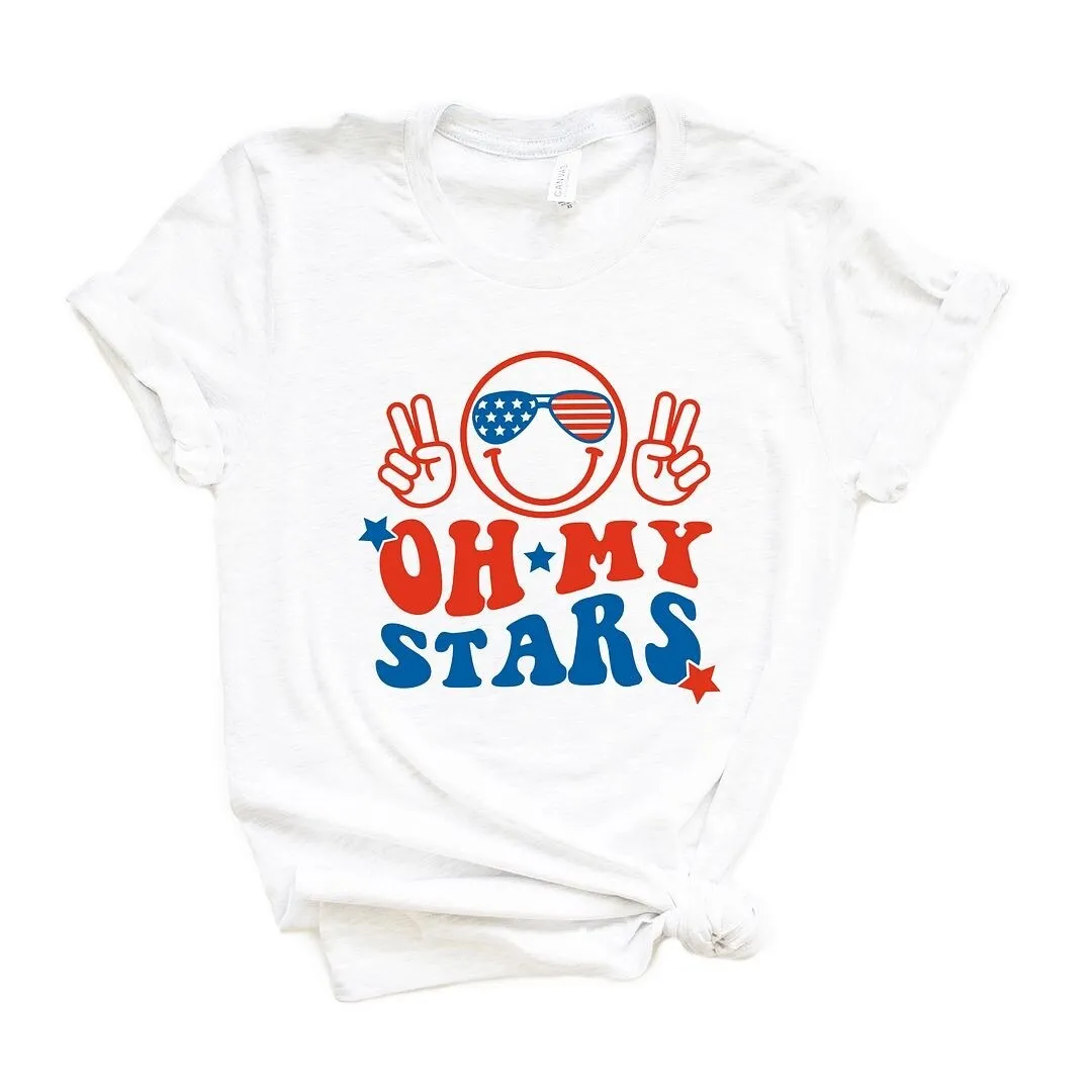 Oh My Stars Smiley Face Short Sleeve Crewnneck Tee sold by Zulily product image thumbnail 2