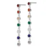 Curata 925 Sterling Silver Multicolor Quartz Dangle Post Earrings - 51x4mm sold by Zulily