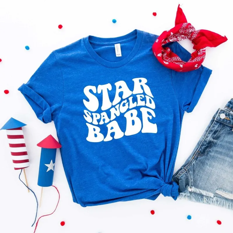 Star Spangled Babe Short Sleeve Crewnneck Tee sold by Zulily
