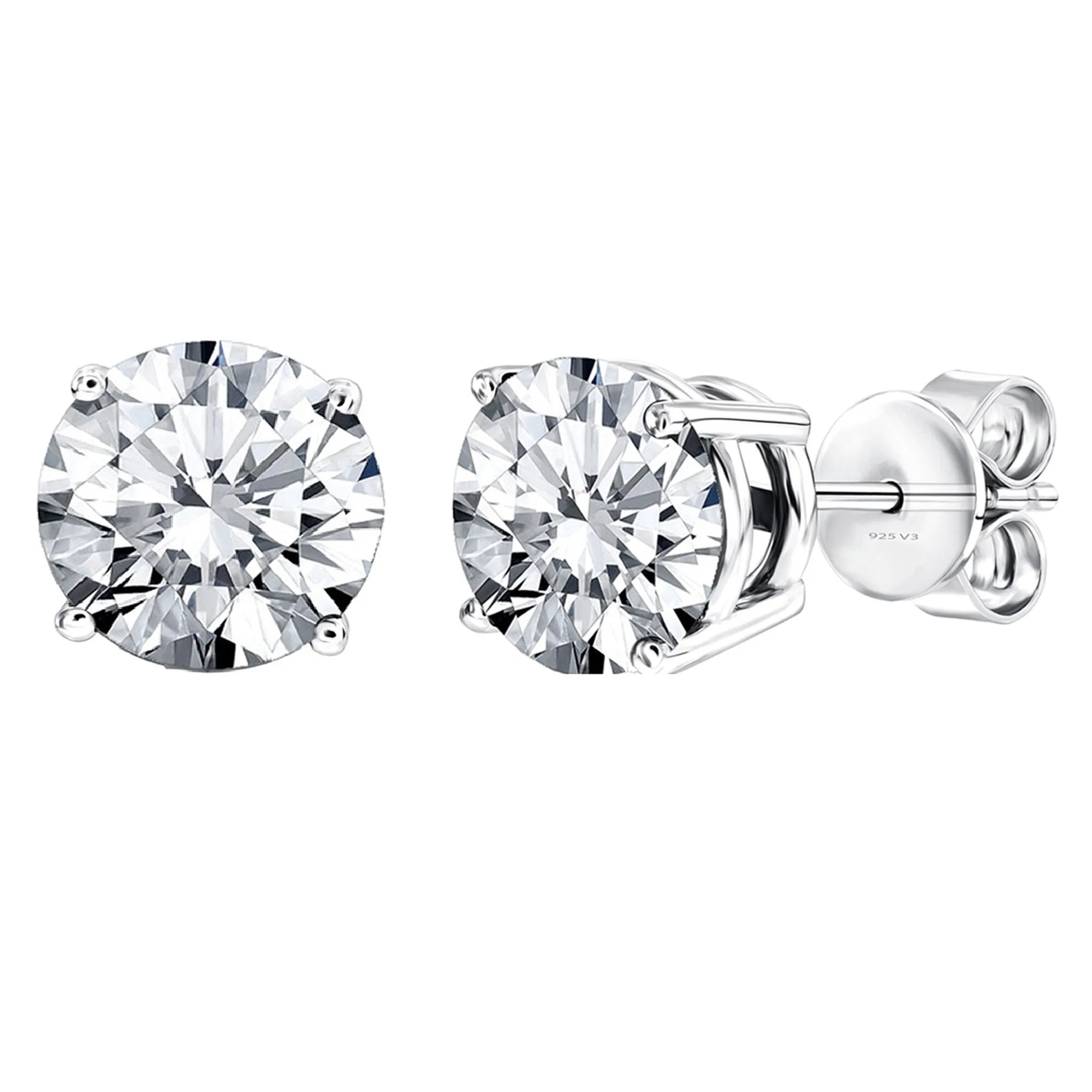 Sterling Silver Set of Two Natural Garnet and White Topaz Stud Earrings sold by Zulily product image thumbnail 2