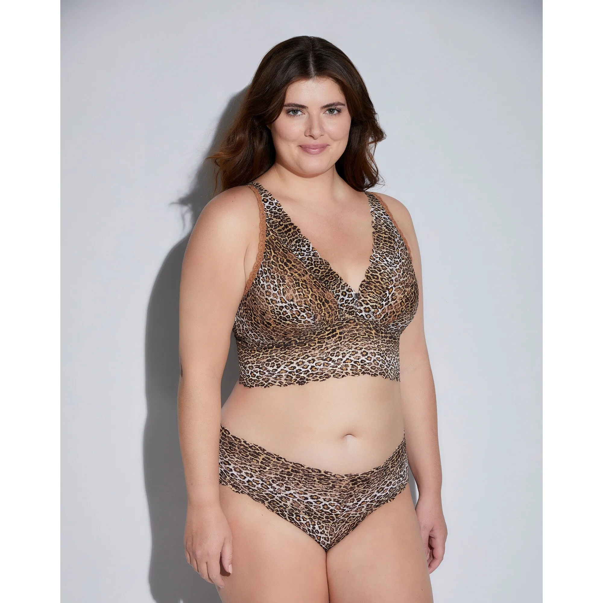Never Say Never Printed Plungie Longline Bralette Extended sold by Zulily