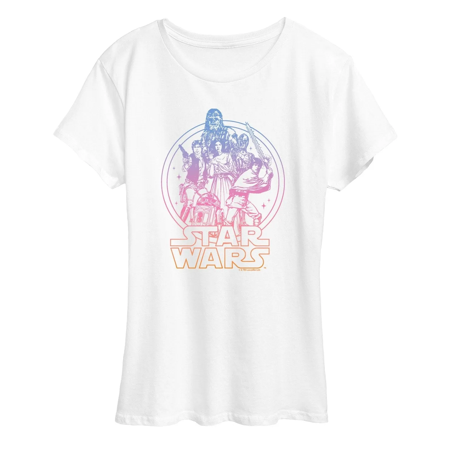 Women's Star Wars Gradient Group Short Sleeve Tee sold by Zulily