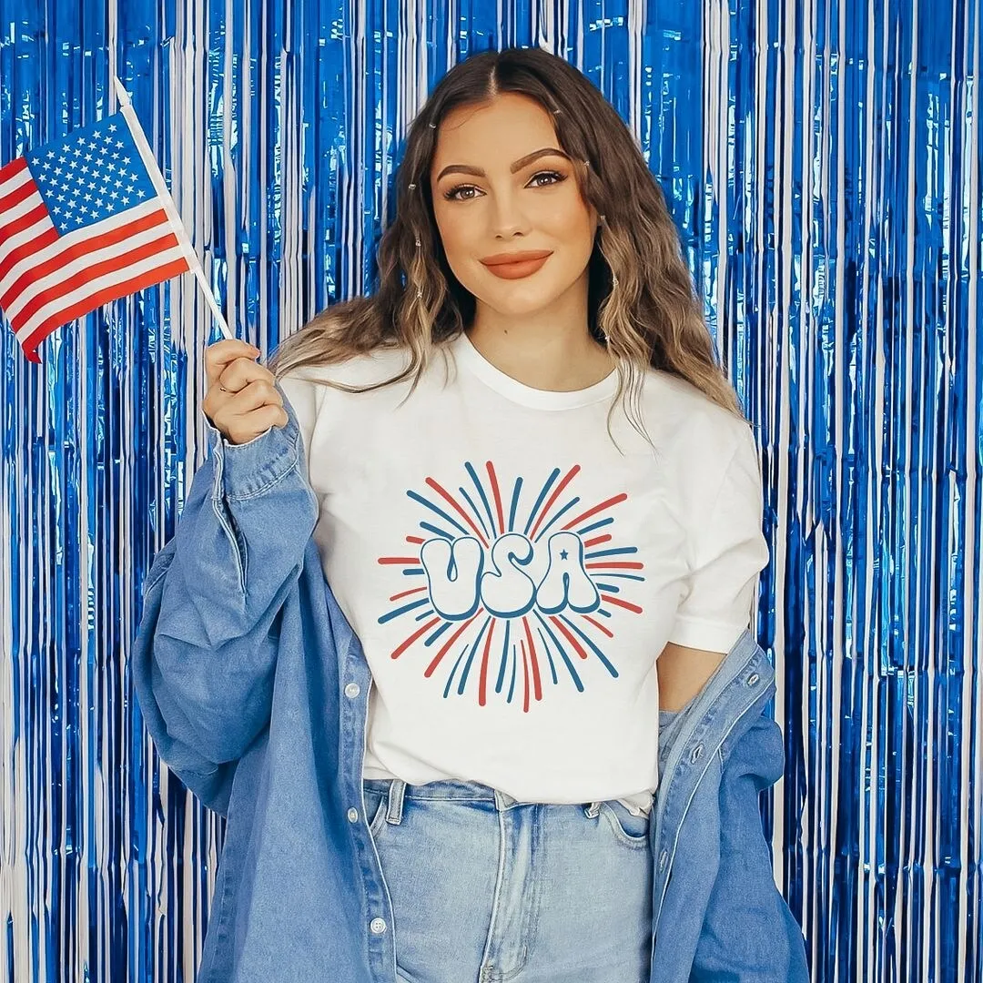 USA Firework Short Sleeve Crewnneck Tee sold by Zulily product image thumbnail 3