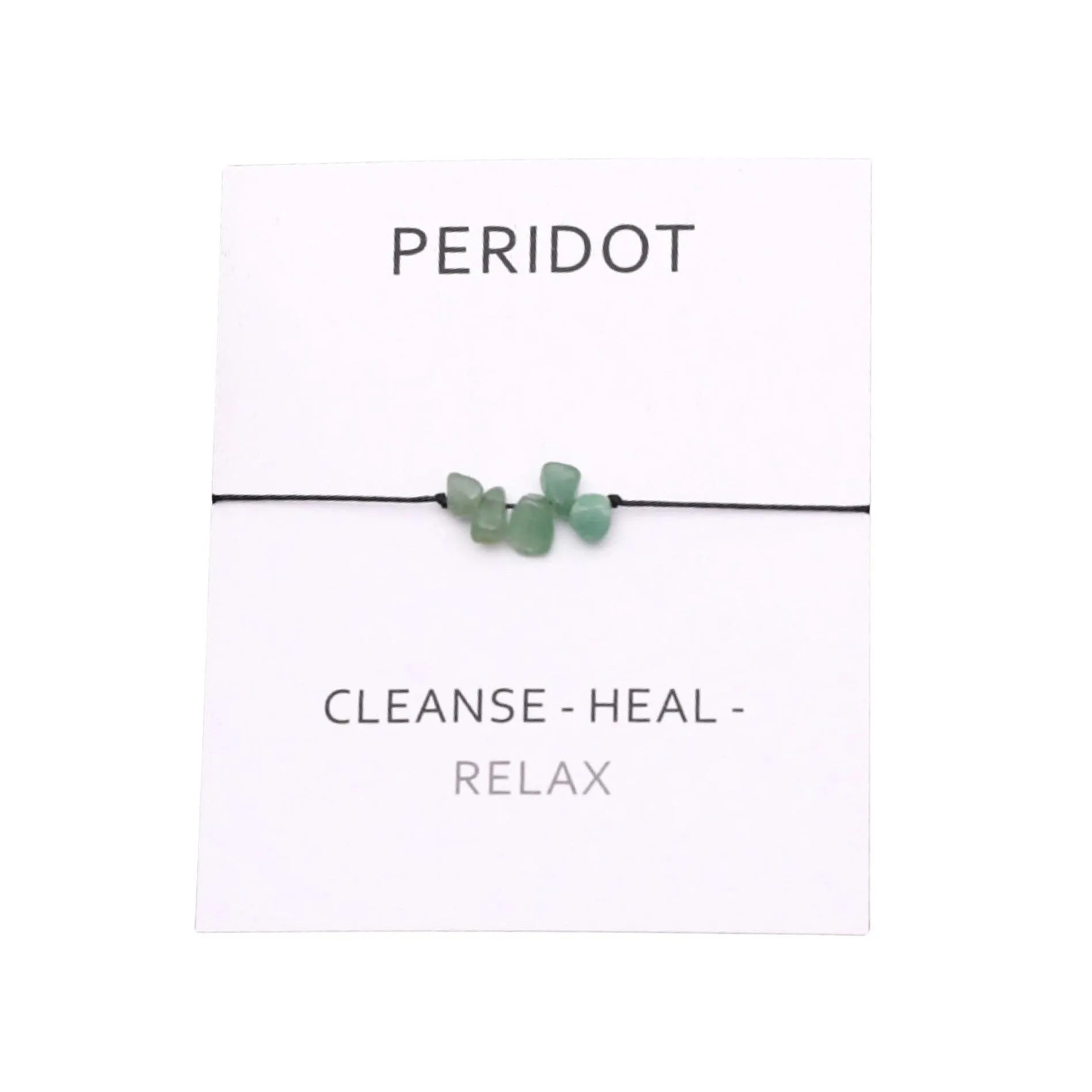 Peridot Embellished 'Relax' Black Adjustable Bracelet - 5" to 9" sold by Zulily product image thumbnail 2