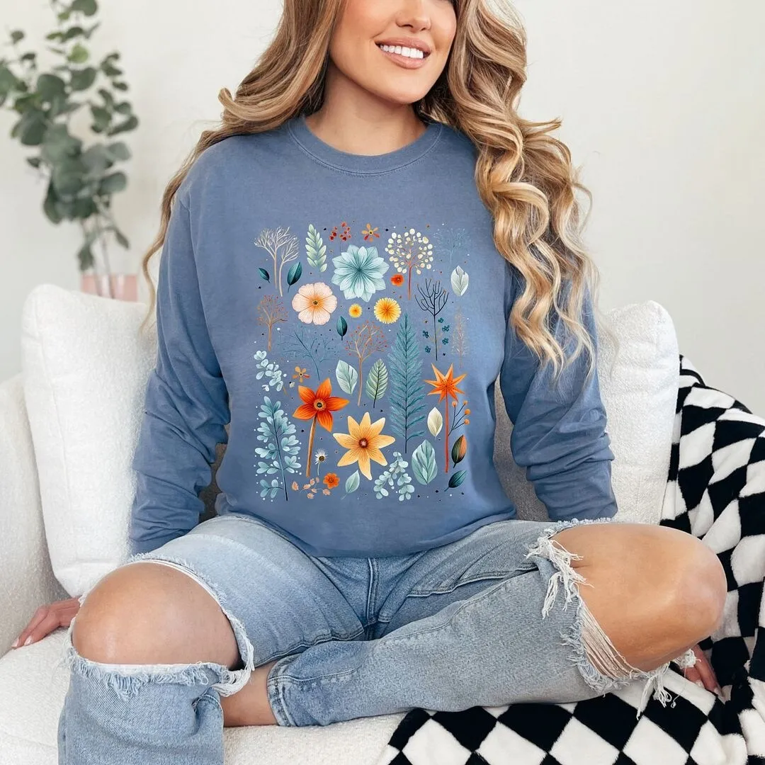 Winter Floral Garment Dyed Long Sleeve sold by Zulily product image thumbnail 3