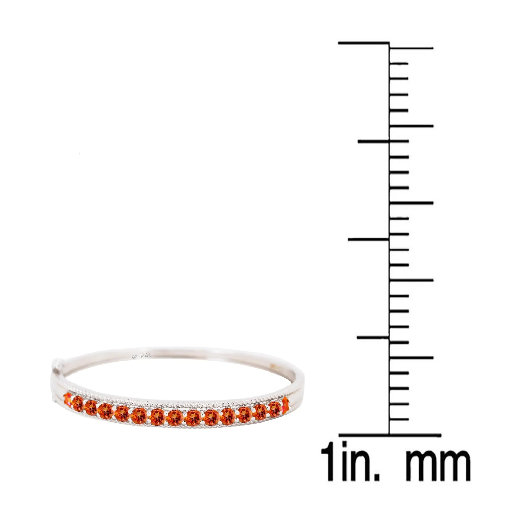 V3 Jewelry Sterling Silver Orange Fire Topaz Bangle Bracelet sold by Zulily product image thumbnail 3