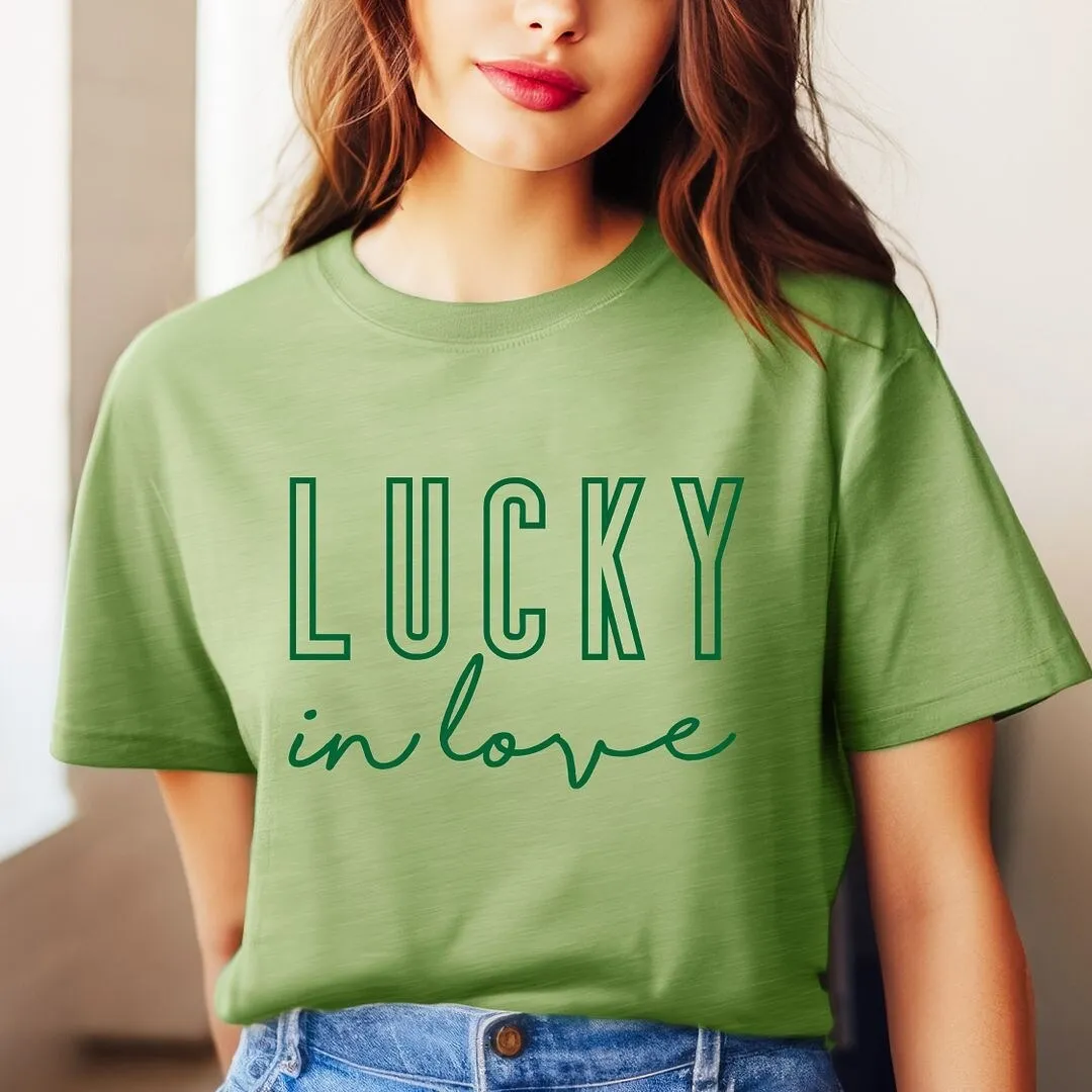 Lucky In Love Short Sleeve Crewnneck Tee sold by Zulily product image thumbnail 3