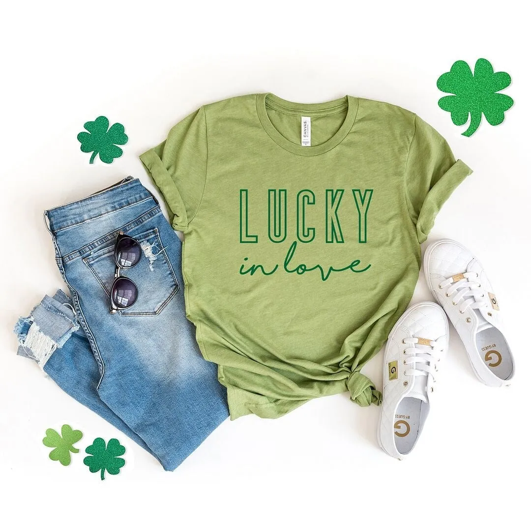 Lucky In Love Short Sleeve Crewnneck Tee sold by Zulily