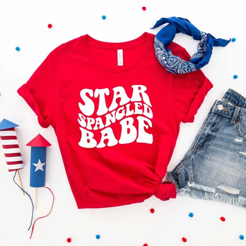 Star Spangled Babe Short Sleeve Crewnneck Tee sold by Zulily