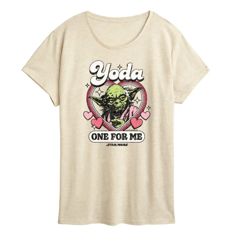 Women's Star Wars Yoda One For Me Short Sleeve Tee sold by Zulily