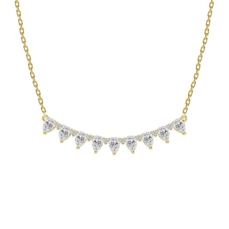 V3 Jewelry Gold Over Sterling Sliver Moissanite Necklace sold by Zulily